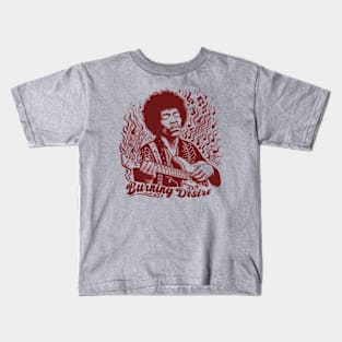 tshirt mug, sticker, print, Jimi Hendrix: Burning Desire Kids T-Shirt